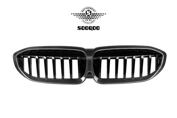 3 シリーズ G20 前期 シングルスラント プリプレグカーボン フロントグリル SOOQOO-T-269A