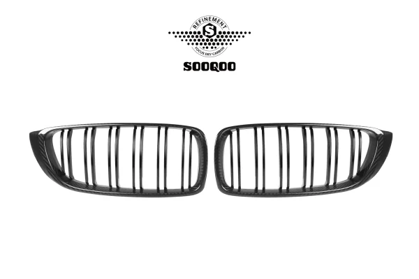 4 シリーズ F32 デュアルスラント プリプレグカーボン フロントグリル SOOQOO-T-271