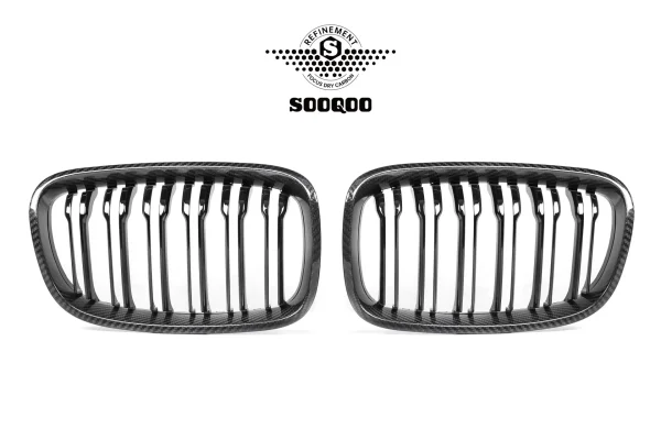 1 シリーズ F20 前期 デュアルスラント プリプレグカーボン フロントグリル SOOQOO-T-279