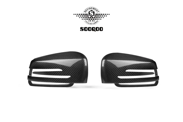 C クラス W204 純正形状 プリプレグカーボン ミラーカバー SOOQOO-H-048